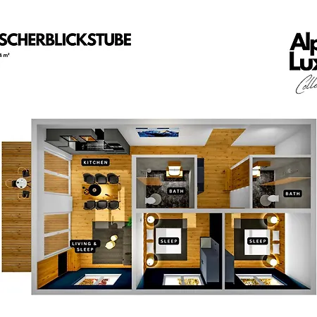 Gletscherblickstube - Terrace & Mountain View 別荘 フューゲン